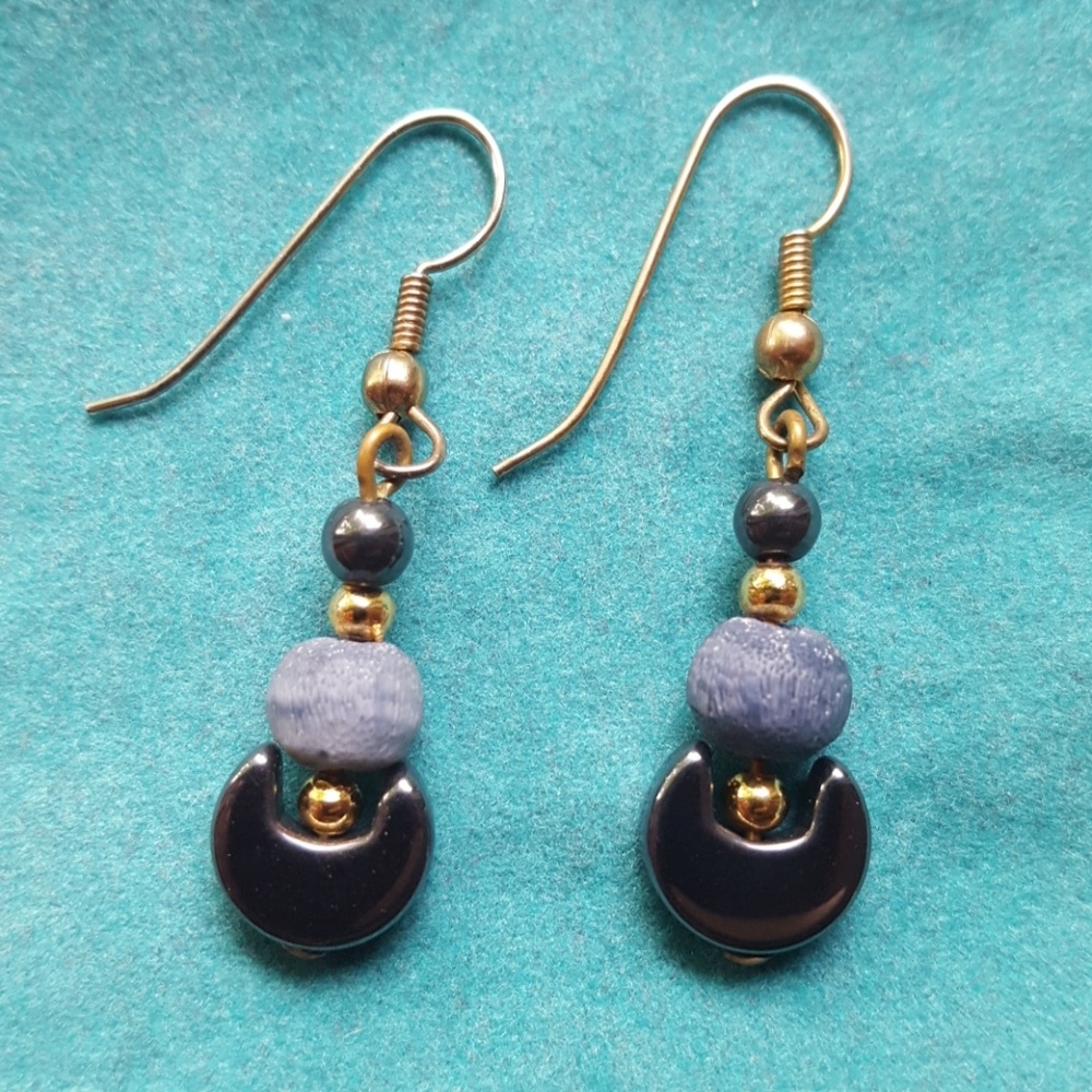 Beautiful hematite drop earrings